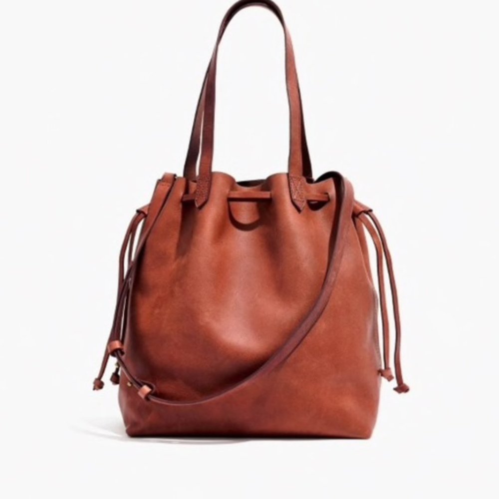 Med Drawstring Transport Tote in Vintage Redwood